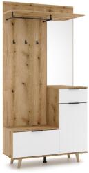 Wipmeb Sp. z o. o SVEN előszobafal tükörrel, barna/fehér 5907758726334 (WM0026)