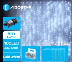 Aigostar B. V. Aigostar - LED Karácsonyi kültéri lánc 100xLED/8 funkció 4x1m IP44 hideg fehér B103031NU (AI1441)