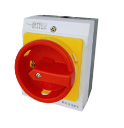 OMU system MX-316PY 3 pólusú 16A IP65 tokozott tűzvédelmi kapcsoló lakatolható 3x16A (MX-316PY)