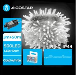 Aigostar B. V. Aigostar - LED Karácsonyi kültéri lánc 500xLED/8 funkció 53m IP44 hideg fehér B103031OV (AI1386)