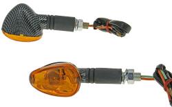 Vparts VC20111 Index / Irányjelző Szett M10 Menetes Karbon, Narancssárga, Hosszú Verzió