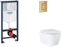 GROHE Rapid SL - Készlet fali beépítéshez, WC, SoftClose ülőkével és Skate Cosmopolitan gombbal, csiszolt Cool Sunrise SANI11BB4136 (SANI11BB4136)