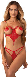 Obsessive Matildea Crotchless Teddy Red S/M