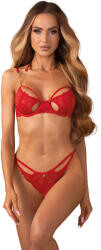 Obsessive Matildea 2-pcs Crotchless Set Red S/M