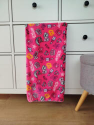  Pihe Puha babatakaró plüss anyagból - lányos pipere minta (75x120 cm)