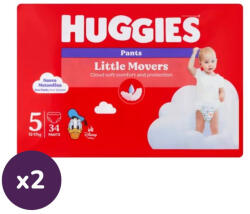 Huggies Little Movers pelenka 5, 12-17 kg, 68 db