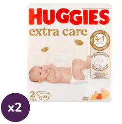 Huggies Extra Care újszülött pelenka 2, 3-6 kg, 96 db
