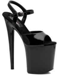 Pleaser USA Pleaser Flamingo-809 Blk Pat/Blk 44