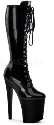 Pleaser USA Pleaser XTREME-2020 - Női csizma Fekete Lakkozott 42