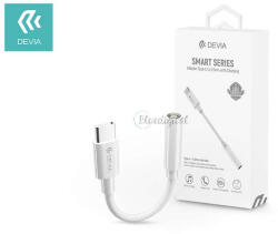 DEVIA Type-C - 3, 5 mm jack audio adapter - Devia Smart Series Adapter Type-C to 3.5 mm with Charging - fehér (ST354113) - pepita