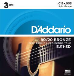 D'Addario EJ11-3D Akusztikus gitárhúrok (EJ11-3D)