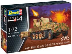 Revell Plastic Model Kit Military 03293 - sWS mit Flak-Aufbau als Sfl. cu Flak 43 de 3, 7 cm (1: 72) (18-03293)