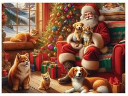 Wooden City NB0810-XL - Mikulás és a kis barátai - 1010 db-os fa puzzle (NB0810-XL)