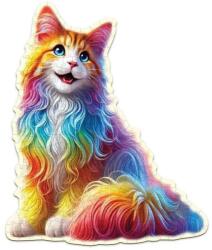 Wooden City HE0318-L - Színes cica - 250 db-os fa puzzle (HE0318-L)