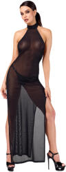 Noir Handmade F372 Onyx Twin-Slit Long Dress Black XL