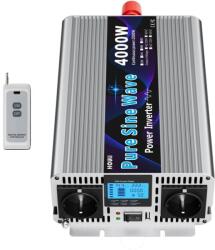 Houli 4000W teljesítményű inverter 12V 220V-ra, 2000W/4000W, tiszta szinusz hullám, 50Hz (HPFSC0020U)