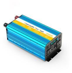 Houli Power Inverter feszültségátalakító 12V-ról 230V-ra, 2000W/4000W, UPS funkció, tiszta szinuszos (HPU2000S)