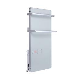 TESY Elektromos törölköző szárító üvegpanel 200 + 1800W teljesítménnyel törölköző szárítós radiátor. Elegáns fehér kivitel mozgásérzékelő, LED kijelző, programozható (TESY_GH200_TOROLKOZO_SZARITO)