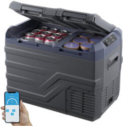 VEVOR 32 literes kétzónás kettős vezérlésű kompresszoros autós hűtőláda hordozható hűtőszekrény fagyasztó 60W - NLS45 (HUTOSZEKRENY_197988216438)