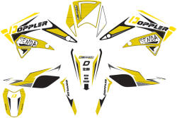 Doppler 42768 Matrica / Matrica Készlet -- Derbi Senda 2011-2017-hez - Sárga, Fekete, Fehér