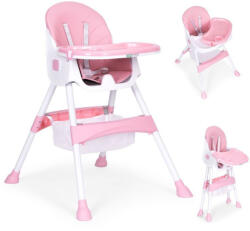 Homelux Gyerek etetőszék tálcával és kosárral 5 pontos biztonsági övvel rózsaszín (HC521_PINK) - geminiduo