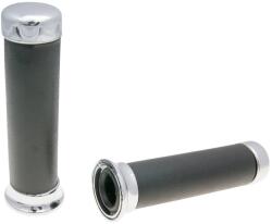 Domino 37185 2470 On-road Gumi Kormánymarkolat Szett Krómozott Zárósapkával - Fekete