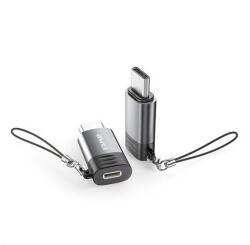 Awei A12 adapter lightning aljzat - Type-C, OTG, VILÁGOSSZÜRKE (A12)