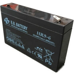BB Battery B. B. Battery 6V 9Ah HR9-6 F2 Highrate/ Longlife zárt ólomsavas zselés akkumulátor (BB-Battery-HR9-6)