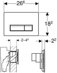 GEBERIT Sigma40 nyomólap 115.600. SI. 1 fehér/alu akció