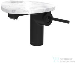 Laufen ADA egykaros mosdó csaptelep lyukkal, leeresztő nélkül, PVD matt fekete/fehér márvány HF506702515000 (HF506702515000)