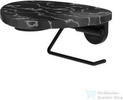 Laufen ADA fali wc papír tartó, PVD matt fekete/fekete márvány HF506791516060 (HF506791516060)