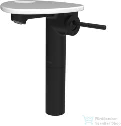 Laufen ADA magasított mosdó csaptelep lyukkal, leeresztő nélkül, PVD matt fekete/fényes fehér HF506714511000 (HF506714511000)