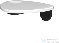 Laufen ADA fali polc lyukkal, PVD matt fekete/fényes fehér HF506790511000 (HF506790511000)