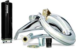 Voca Racing VCR-RD38192/BK Voca Cross 50/70ccm-es Krómozott Kipufogó Dobbal - Aprilia Rx, Sx, Derbi Senda - Fekete