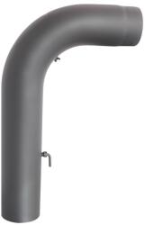 DARCO Kályha Bekötő Könyök Tisztító Nyílással és Elzáró Szeleppel (wc-kgsr120/90-cz2/w)