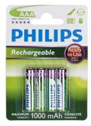 Philips R03B4RTU10/10 ELEM TÖLTHETŐ AAA 1000 mAh 4-BLISZTER (READY TO USE) (R03B4RTU10/10)