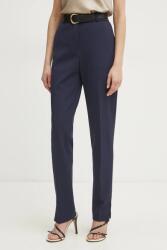 BOSS nadrág női, sötétkék, magas derekú cigaretta fazonú, 50534616 - sötétkék 36