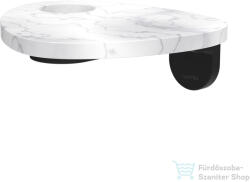 Laufen ADA fali polc lyukkal, PVD matt fekete/fehér márvány HF506790515000 (HF506790515000)