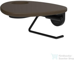 Laufen ADA fali wc papír tartó lyukkal, PVD matt fekete/caffe matt HF506791514000 (HF506791514000)