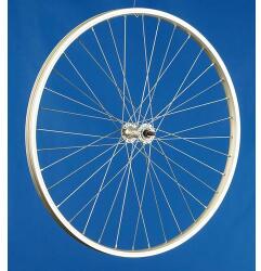 Csepel Cruiser 26-os (559 mm) első kerék, csavaros tengellyel, ezüst