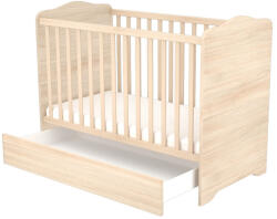 TIMBA kiságy Niki zárt végű ágyneműtartós 60x120 borostyán - vital24