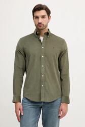 Tommy Hilfiger kordbársony ing legombolt galléros, zöld, regular, MW0MW40486 - zöld L