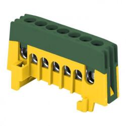 Orno 7 tűs DIN sínre szerelhető busz, szigetelt, zöld