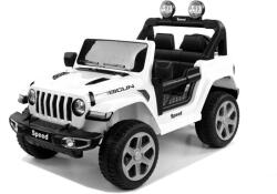 Mamido Elektromos játékautó SPEED 4x4 fehér | 180 W | ÉVA | LED | 2, 4 GHz | Öko bőr | 12V7Ah (S-FT938-WHITE) - jatekokminiszteriuma