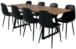  Étkezőgarnitúra Dallas 331 (Fekete)