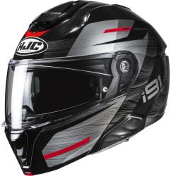HJC Cască de motocicletă pliabilă HJC i91 Dusk MC1 negru-gri-roșu (HJC154801)
