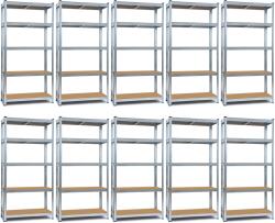  10 db Salgó polc, 5 szintes 180x90x40cm, horganyzott