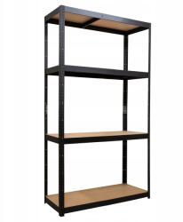  Salgó polc, 4 szintes 150x75x30cm, fekete