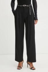 Guess nadrág SANCHA női, fekete, magas derekú széles, W5RB68 WGXM2 - fekete L