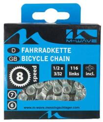  Lánc 1/2x3/32 116l 8/7/6 sp m-wave ezüst/barna